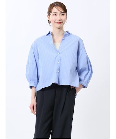 ランタンスリーブ ショートシャツ