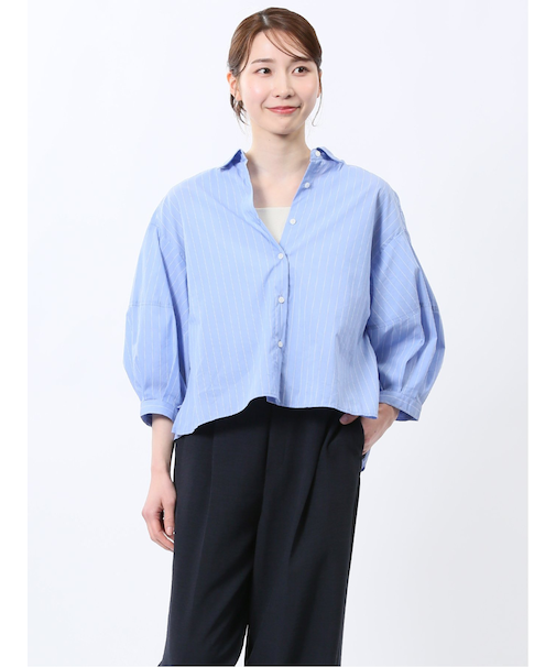 ランタンスリーブ ショートシャツ