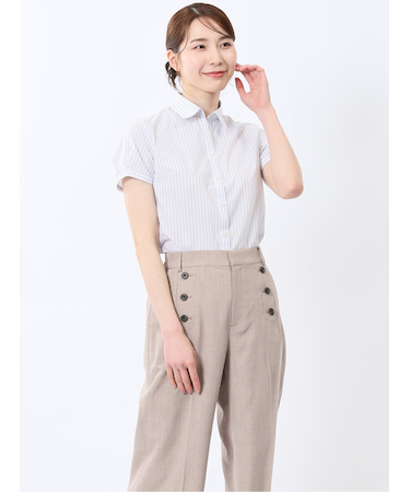 嬉しい機能 スキッパー 半袖シャツ