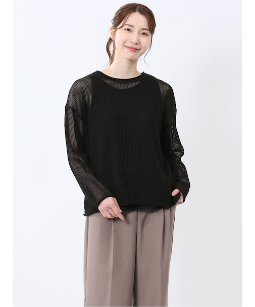 メッシュニット&タンクトップ アンサンブル