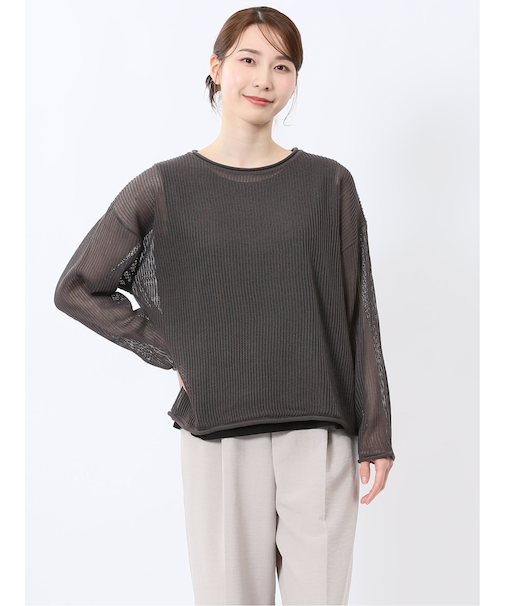 メッシュニット&タンクトップ アンサンブル