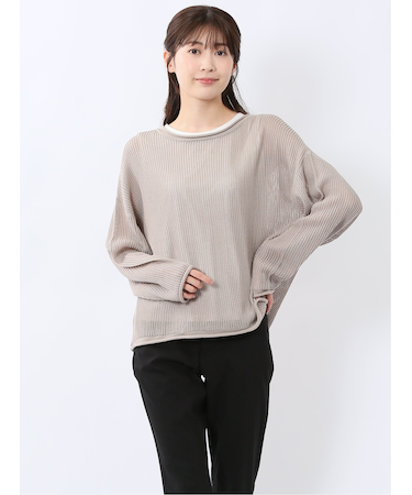 メッシュニット&タンクトップ アンサンブル