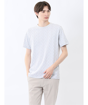プレーティングジャガード クルーネック半袖Tシャツ