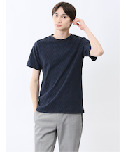 プレーティングジャガード クルーネック半袖Tシャツ