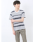 ポップコーンボーダー Vネック半袖Tシャツ