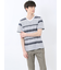 ポップコーンボーダー Vネック半袖Tシャツ