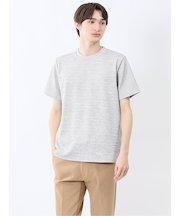 ハイストレッチ メランジ クルーネック半袖Tシャツ