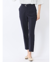 ストレッチウォッシャブル サッカー テーパードパンツ 紺(セットアップ可能)