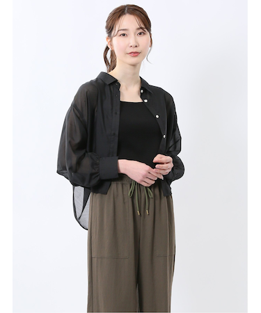 ショート シアー長袖シャツ