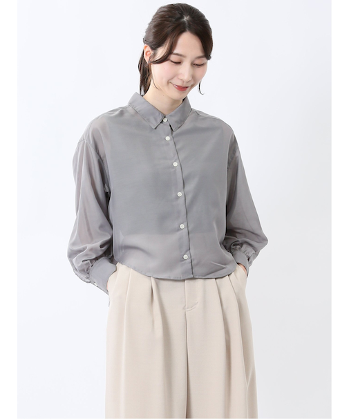 ショート シアー長袖シャツ