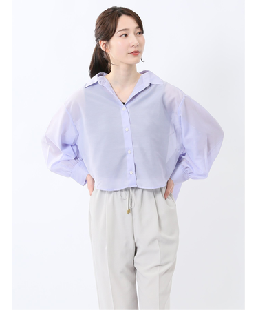 ショート シアー長袖シャツ