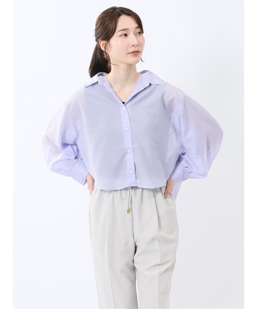 ショート シアー長袖シャツ