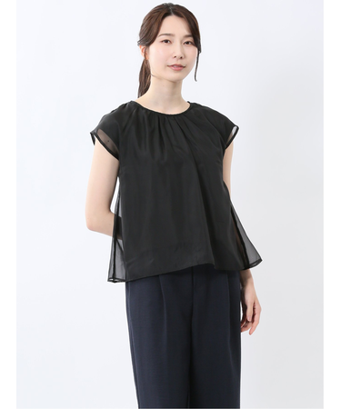 オーガンジー レイヤード プルオーバー