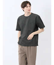 ジグザグジャガード クルーネック半袖Tシャツ