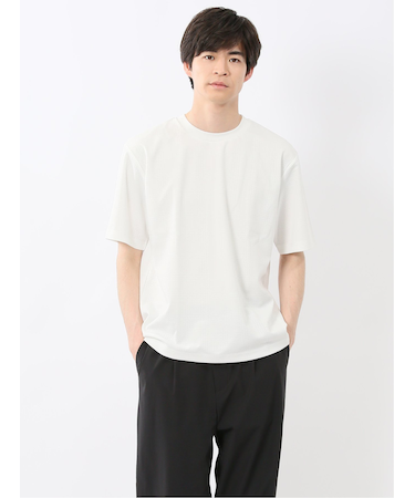 ノータベネ/NOTABENE ジャガードチェック クルーネック半袖Tシャツ