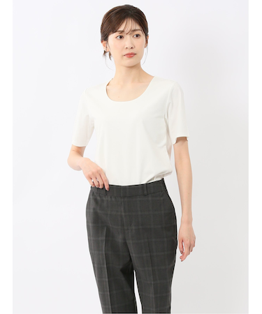 シルケットポンチ クルーネック半袖Tシャツ