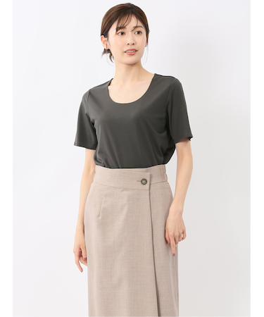 シルケットポンチ クルーネック半袖Tシャツ
