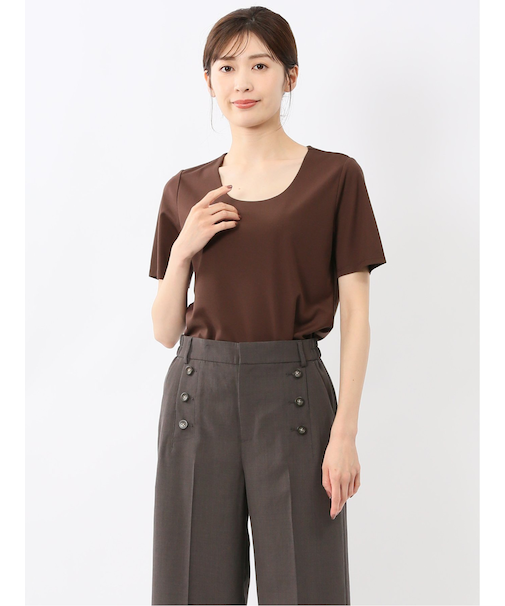 シルケットポンチ クルーネック半袖Tシャツ