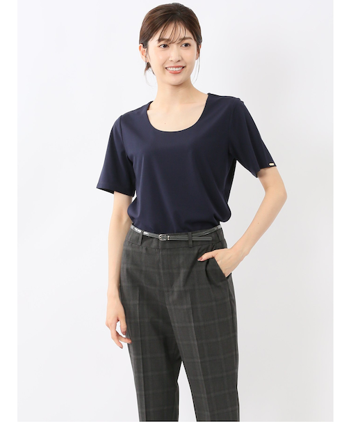 シルケットポンチ クルーネック半袖Tシャツ