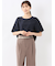麻調合繊 プルオーバー 半袖ブラウス(セットアップ可能)
