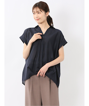 フロントタックかぶり スキッパーシャツ