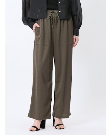 イノウェーブ/INNOWAVE 接触冷感 ストレッチ ワイドパンツ