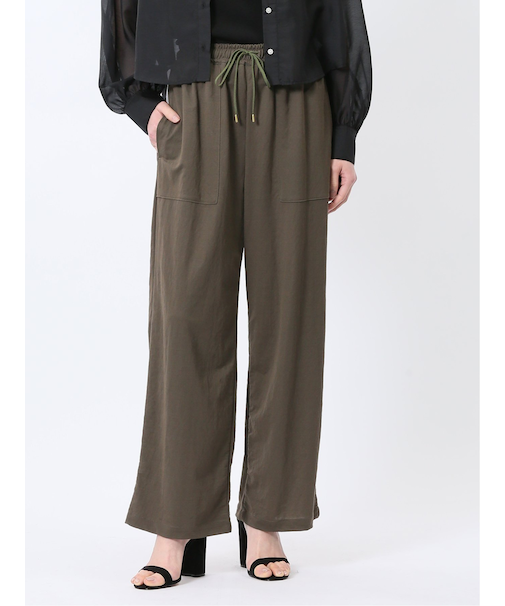 イノウェーブ/INNOWAVE 接触冷感 ストレッチ ワイドパンツ