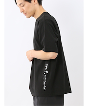 綿100% ロゴ刺繍 クルーネック半袖Tシャツ