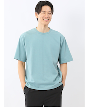 綿100% ロゴ刺繍 クルーネック半袖Tシャツ