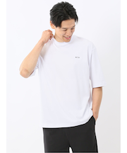綿100% ロゴ刺繍 クルーネック半袖Tシャツ