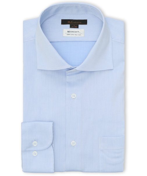 綿100% ノンアイロン NEWスタンダードフィット カッタウェイ長袖シャツ