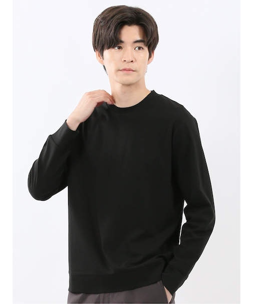 【DRESS T-SHIRT】シルケットスムス スロープネック 長袖Tシャツ