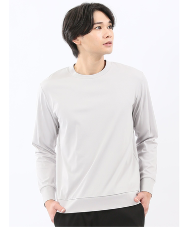 【DRESS T-SHIRT】シルケットスムス スロープネック 長袖Tシャツ