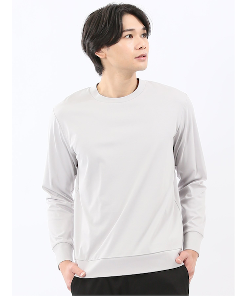 【DRESS T-SHIRT】シルケットスムス スロープネック 長袖Tシャツ