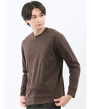 【DRESS T-SHIRT】シルケットスムス スロープネック 長袖Tシャツ