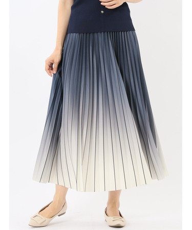 グラデーションプリーツ ロングスカート