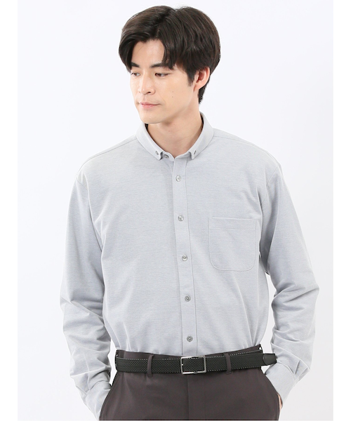 1493○美品○フェラーリ＜ボタンダウン 長袖シャツ・白＞L○abc