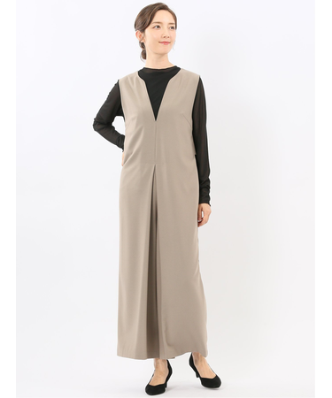 ストレッチウォッシャブル ウーリッシュ サロペット(セットアップ可能)