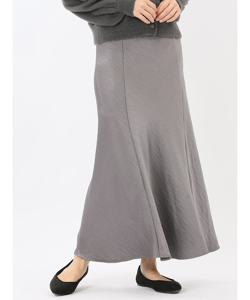 ストレッチサテン ロングスカート｜エムエフエディトリアルの