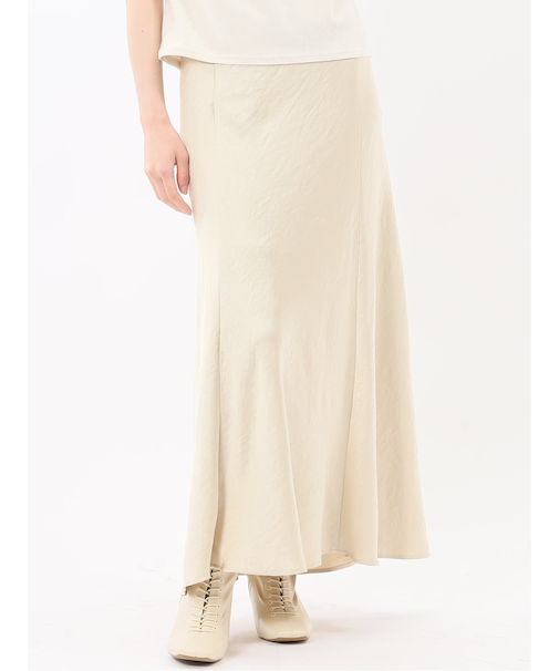 ストレッチサテン ロングスカート