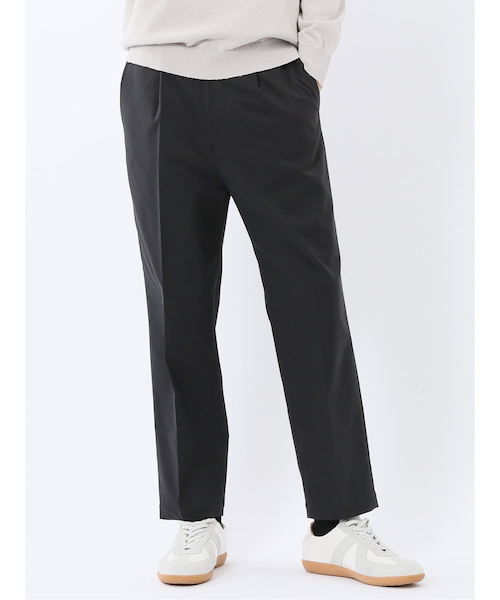 ASSEMBLANC｣シルクブレンドクリースワイドトラウザー｜ナノ