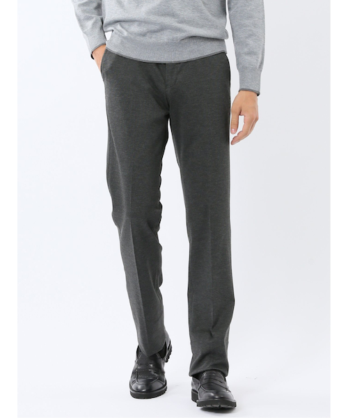 m．f．エディトリアル（m．f．editorial）/【ストレッチ ウォッシャブル】m．f．エディトリアル ニットジャガード ノータックスラックス ストレッチウォッシャブル ニットジャガード ノータックスラックス