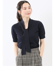 ハンドウォッシャブル 2WAY 半袖ニットプルオーバー