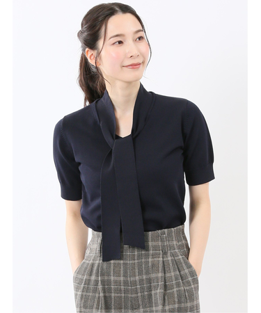 ハンドウォッシャブル 2WAY 半袖ニットプルオーバー