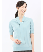 ハンドウォッシャブル 2WAY 半袖ニットプルオーバー