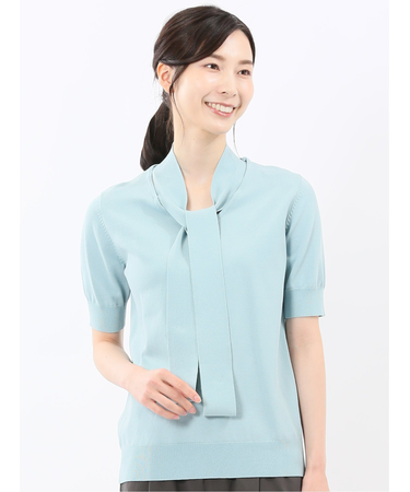 ハンドウォッシャブル 2WAY 半袖ニットプルオーバー