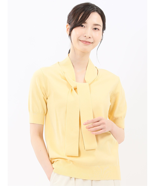 ハンドウォッシャブル 2WAY 半袖ニットプルオーバー