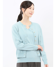 ハンドウォッシャブル クルーニットカーディガン