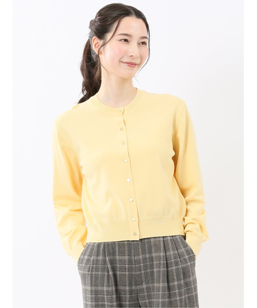 ハンドウォッシャブル クルーニットカーディガン