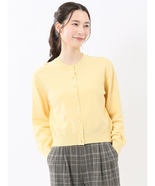 ハンドウォッシャブル クルーニットカーディガン